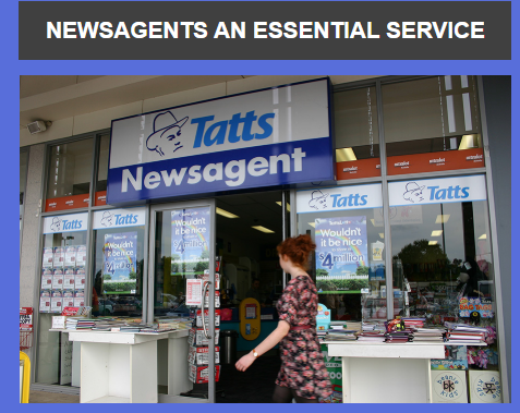 NEWSAGENTS AN ESSENTIAL SERVICE