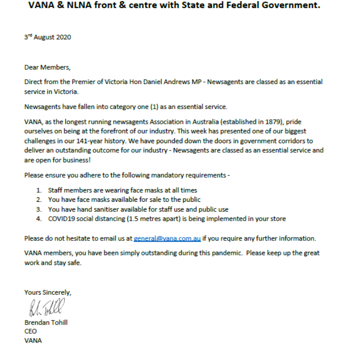 Newsagents open for business!