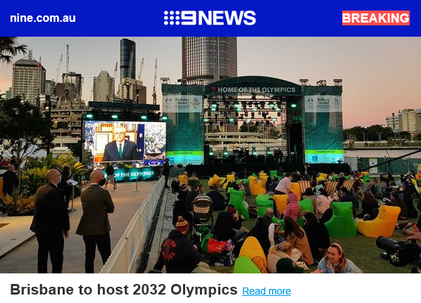 BRISBANE WIN 2032 OLYMPIC GAMES