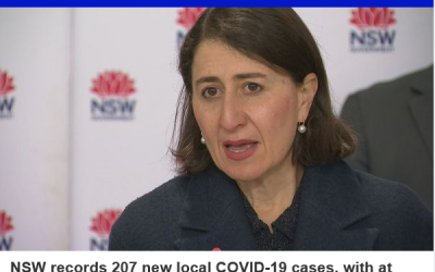 BREAKING: NSW records 207 new local COVID-19 cases
